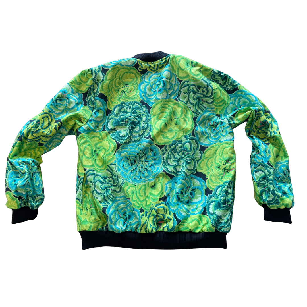Green & Blue Floral, Reversible Jacket