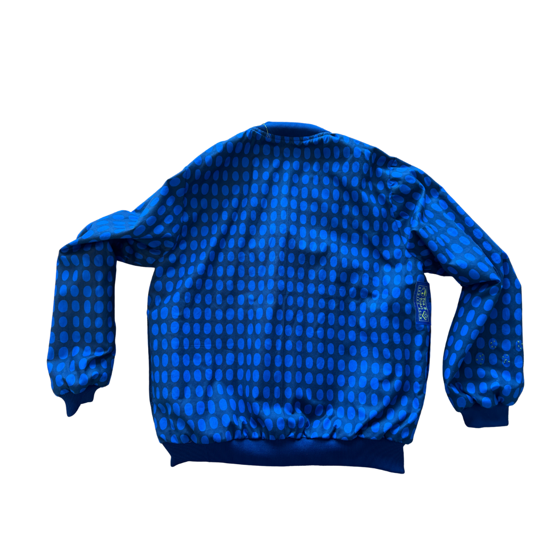 Grey and Blue Striped, Reversible Jacket
