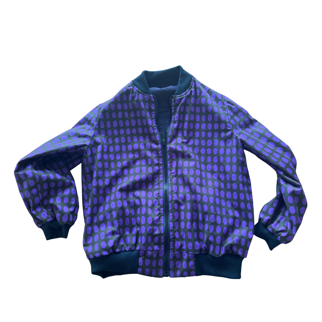 Black Floral Reversible Jacket with beaded detail