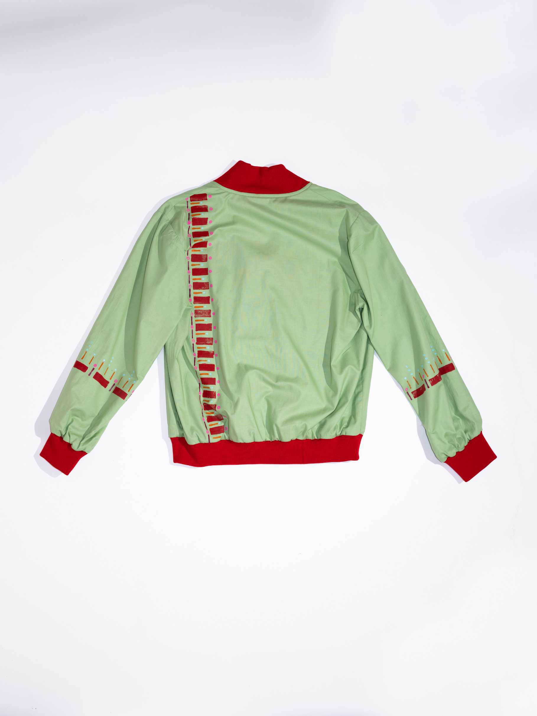 Green & Red Hand Painted Jacket
