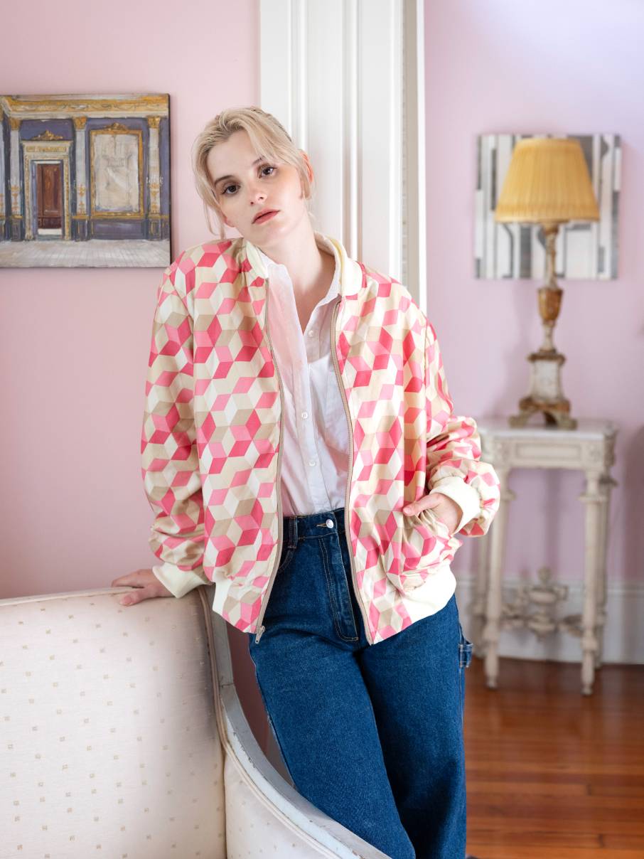 Pink Geometric Jacket