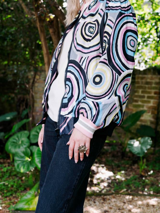 Colorful Sphere Bomber Jacket