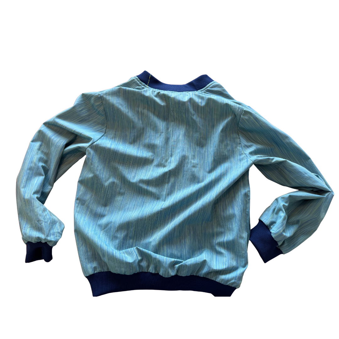 Green & blue Striped, Reversible Jacket
