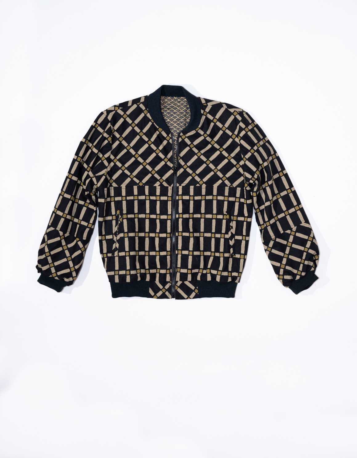 Black & Gold Patterned Jacket