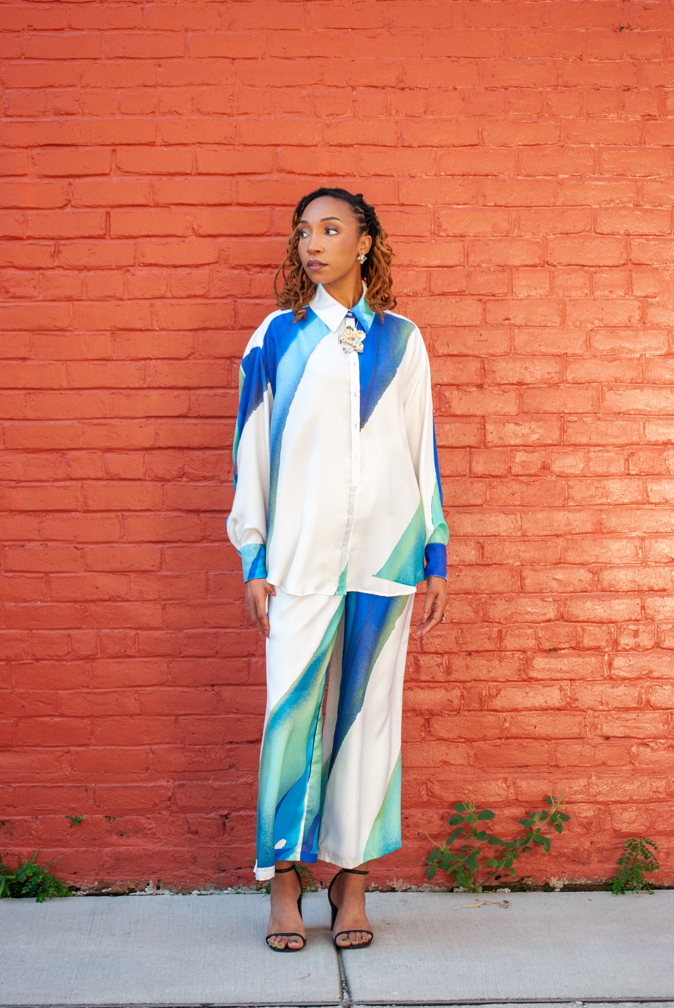 Ocean Breezes Oversized Button Down Shirt