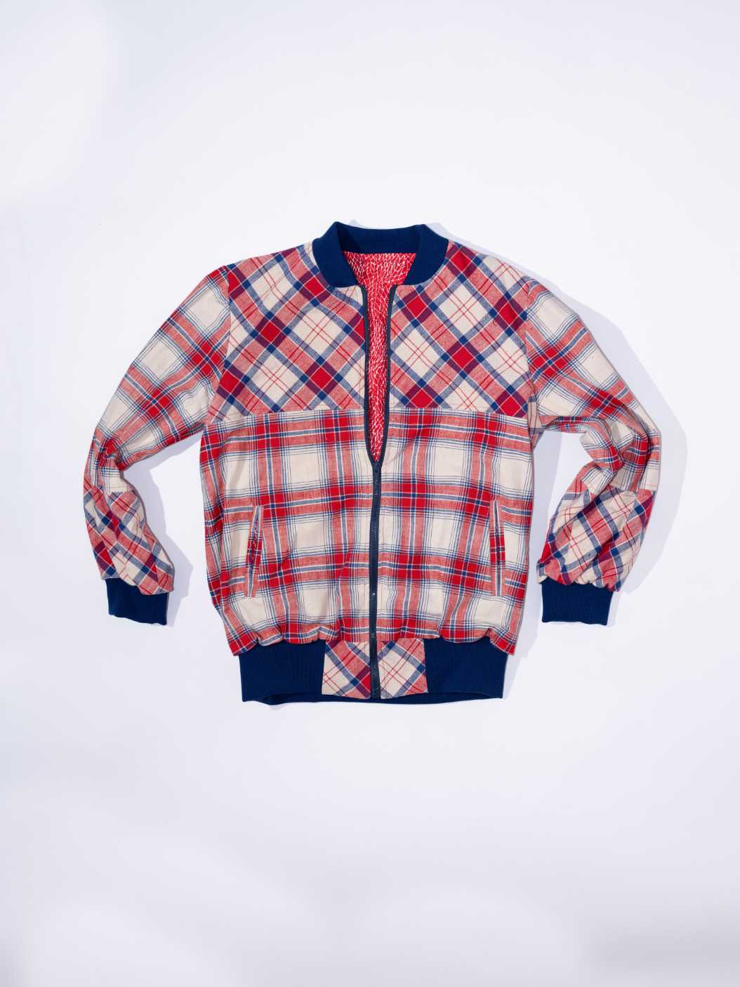Plaid Bomber Jacket