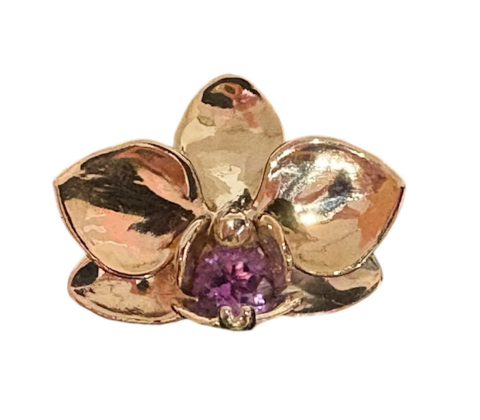 Orchid Ring with Pearl or Gem