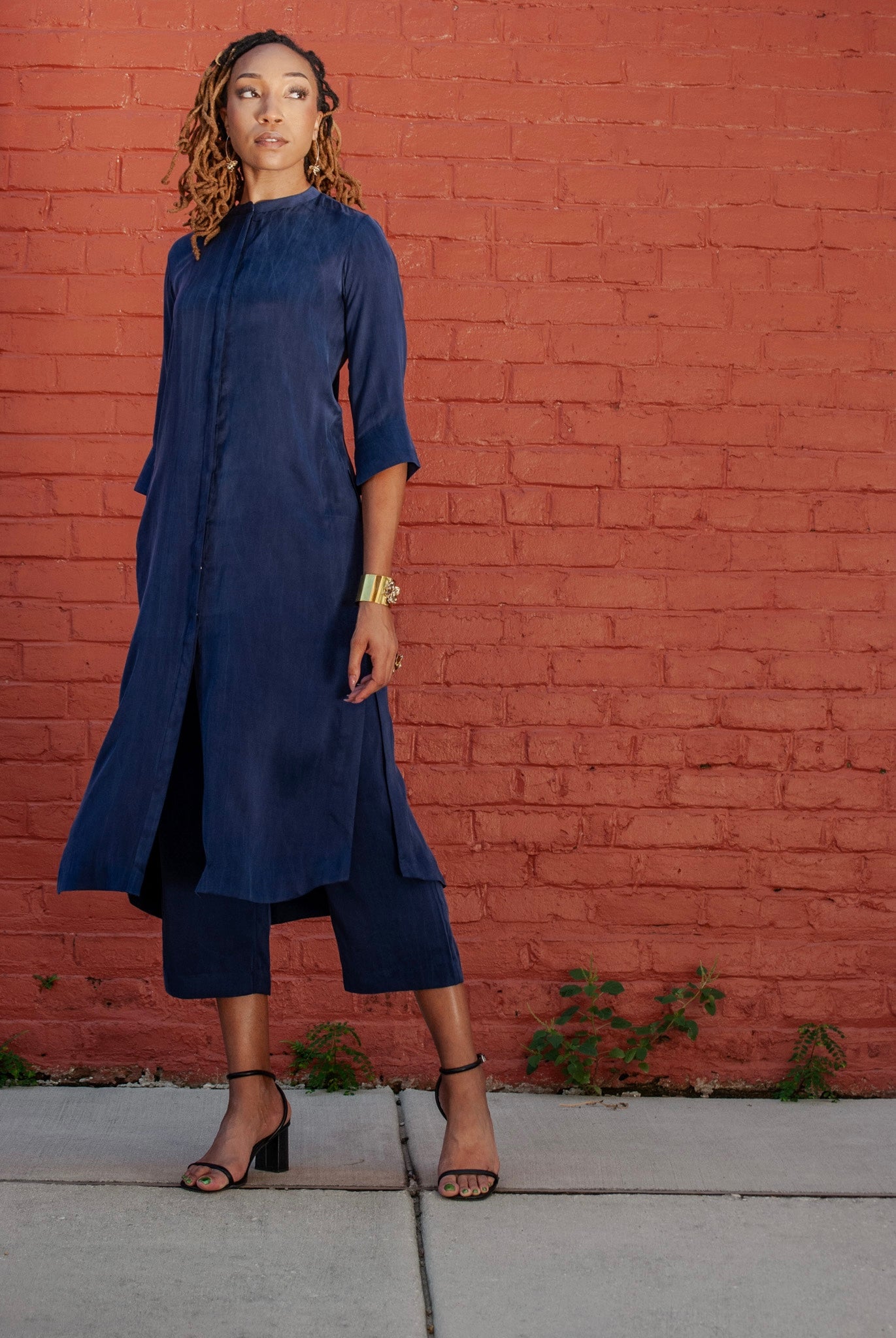 Midnight Blue Tunic and Trouser Set